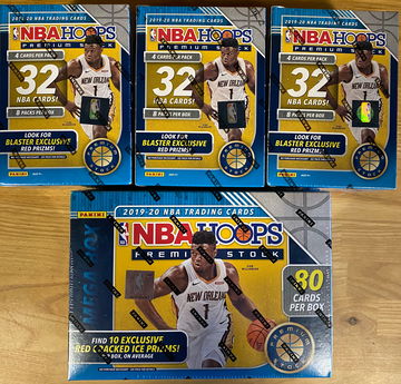 Nba Hoops 2019-2020 premium sealed wax 3x blaster box and 1x mega box