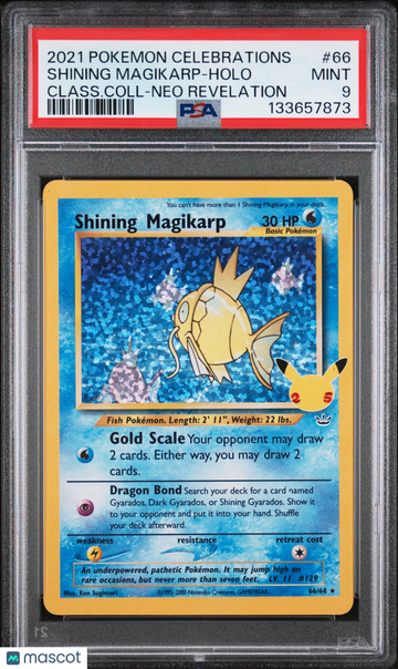 2021 Pokemon Celebrations Classic Collection Shining Magikarp Holo Class.Coll-Neo Revelation PSA 9 #66