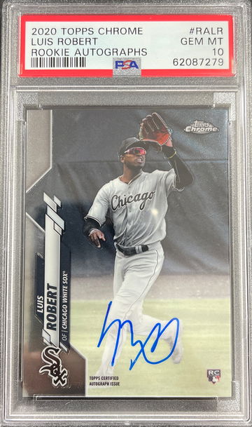 2020 Topps Chrome Luis Robert Rookie Auto PSA 10
