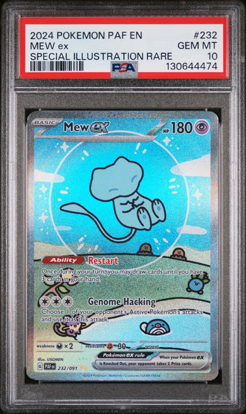 2024 Pokemon Scarlet and Violet Paldean Fates Special Illustration Rare Mew Ex #232 PSA 10