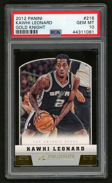 2012 Kawhi Leonard Panini Gold Knight Rookie PSA 10 Gem Mint
