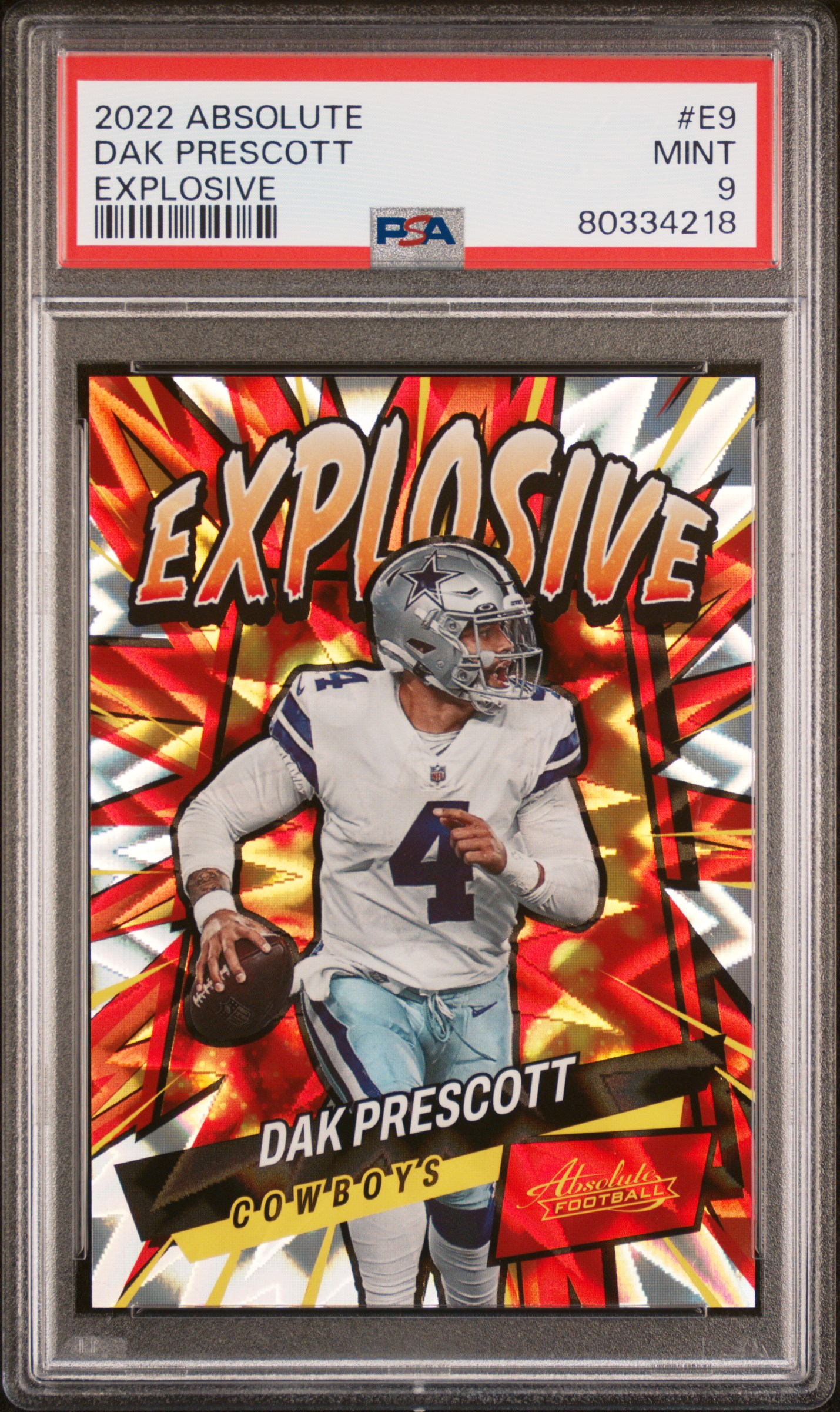 Dak Prescott 2022 Panini Absolute Explosive #E9 Explosive PSA  9