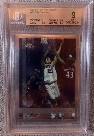 Tim Duncan 1997 Topps Chrome