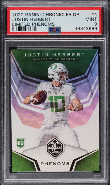 2020 Chronicles DP Justin Herbert ROOKIE PSA 9 pop 11