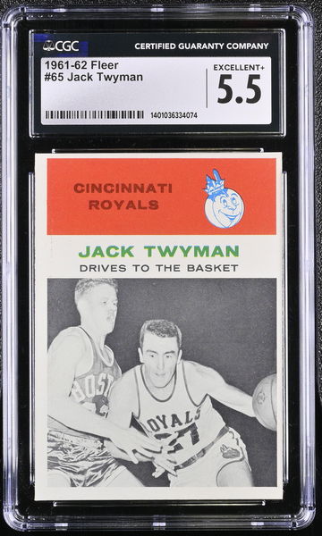 1961-62 FLEER JACK TWYMAN #65 CGC 5.5 BK.A3.17