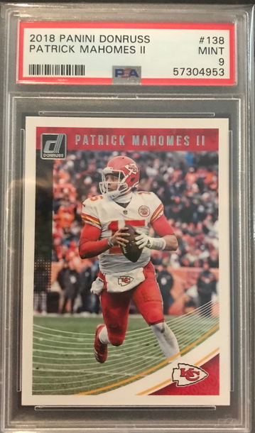 2018 Panini Donruss Patrick Mahomes ll #138 PSA 9