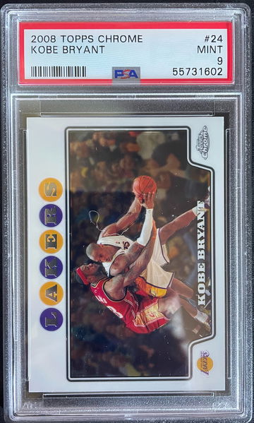 2008 TOPPS CHROME KOBE BRYANT PSA 9