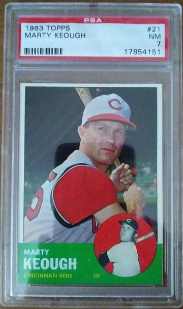 1963 Topps #21 Marty Keough PSA 7