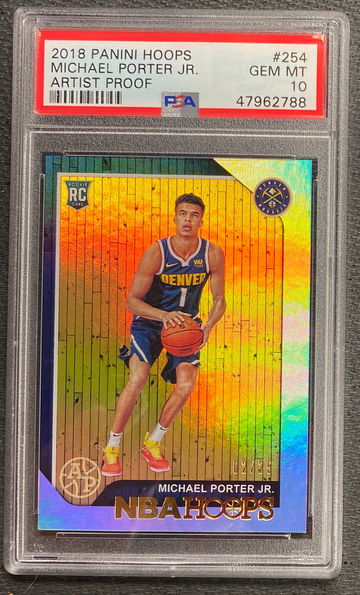 2018 Panini Hoops Artist Proof /25 Michael Porter Jr PSA 10 Rookie RC #254 POP 2