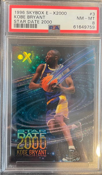 1996 Kobe Bryant SkyBox E-X2000 Star Date 2000 #3 PSA 8