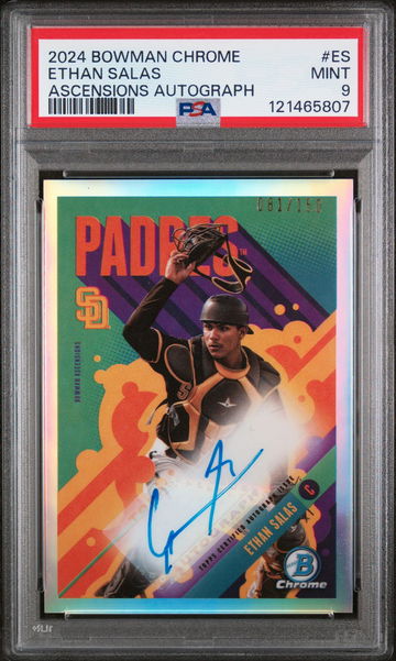 2024 Bowman Chrome Bowman Ascensions Ethan Salas #BAA-ES Auto /150 PSA 9