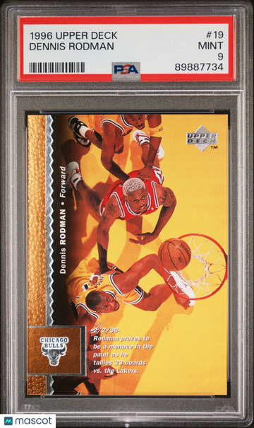 1996 Upper Deck Dennis Rodman #19 PSA 9
