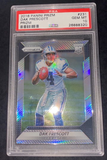 2016 Panini Prizm Dak Prescott RC Silver Prizm #231 PSA 10 Gem Mint