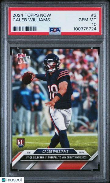 2024 Topps Now Caleb Williams #2 PSA 10