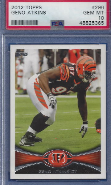 2012 Topps #296 Geno Atkins PSA 10 (BillsGridironGreats)