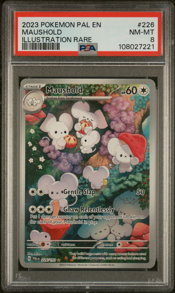2023 Pokemon Scarlet and Violet Paldea Evolved Illustration Rare Maushold #226 PSA 8