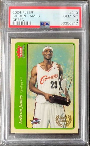2004 Fleer Lebron James Green #210 PSA 10 