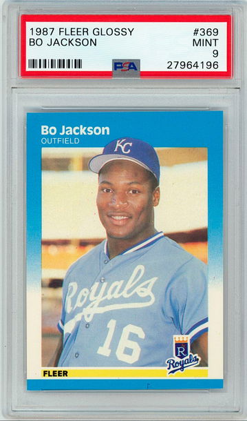1987 Fleer Glossy #369 Bo Jackson RC PSA 9
