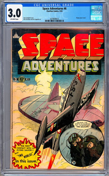 SPACE ADVENTURES #6 CGC 3.0 GOLDEN AGE *PRE-CODE SCI-FI* GIORDANO CHARLTON 1953