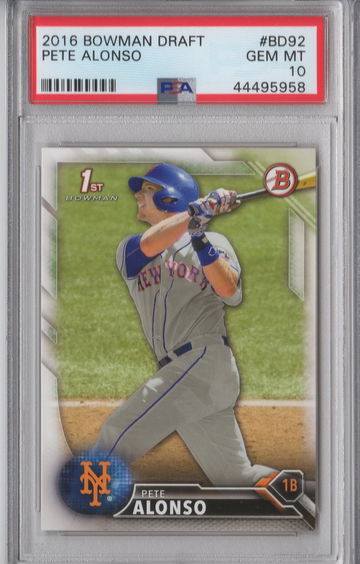 2016 Bowman Draft Pete Alonso PSA 10