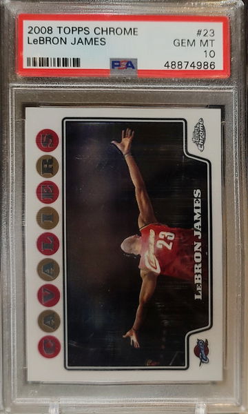 Lebron James 2008 Topps Chrome "Chalk Toss" PSA 10 