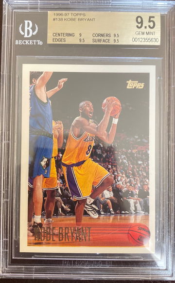 Kobe Bryant 1996 Topps Rookie BGS 9.5