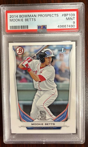 2014 Bowman Prospects Mookie Betts BP109 PSA 9