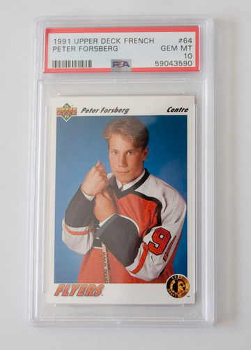 Peter Forsberg 1991 Upper Deck French PSA 10 Rookie RC #64