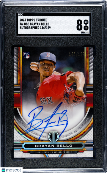 2023 Topps Tribute Brayan Bello #TA-BBE Autograph SGC 8