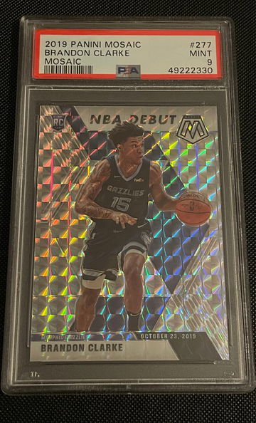 Brandon Clarke 2019 Mosaic Debut Silver Wave Mosaic Prizm PSA 9