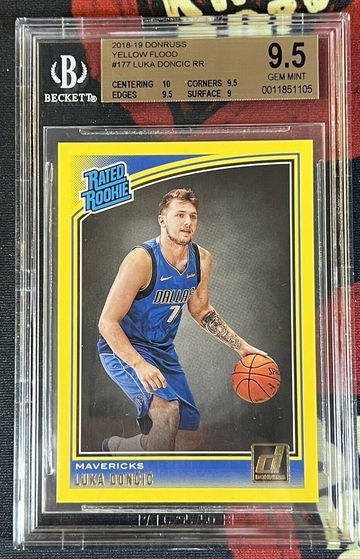 Luka Doncic Yellow Flood Rookie