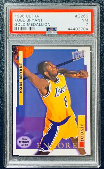 1996-97 Ultra Kobe Bryant Gold Medallion RC PSA 7 Lakers