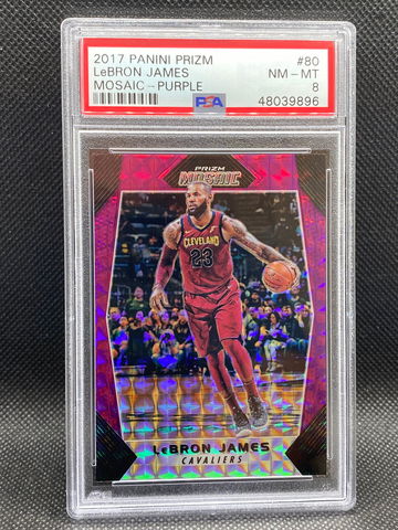 Lebron James PSA 8 purple /99