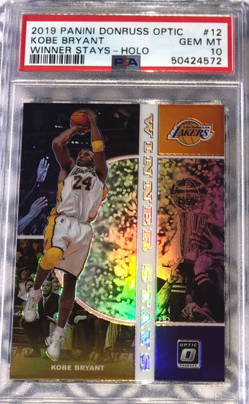 2019 Donruss Optic Kobe Bryant Winner Stays Holo