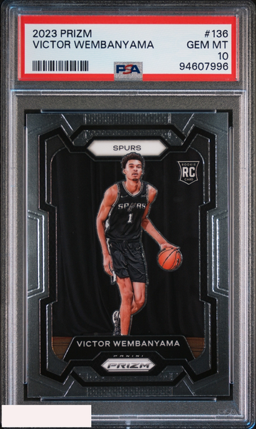 2023 PANINI PRIZM VICTOR WEMBANYAMA #136 ROOKIE RC SPURS PSA 10 GEM MT