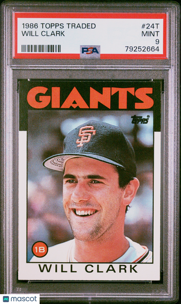 1986 Topps Traded Will Clark #24T PSA 9