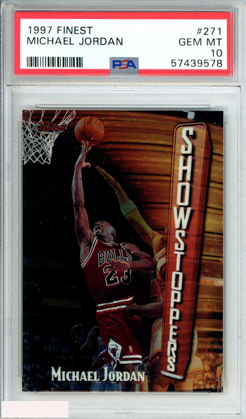 1997 FINEST MICHAEL JORDAN #271 CHICAGO BULLS HOF GOAT PSA 10 GEM MT