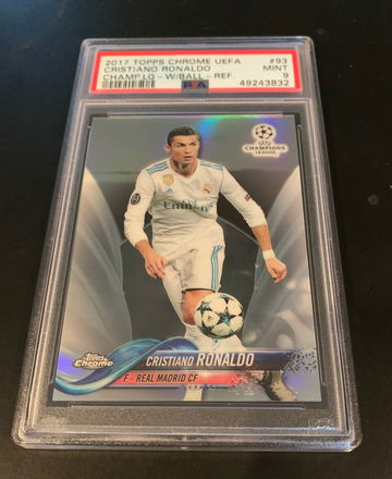 2017 Topps Chrome Cristiano Ronaldo Real Madrid Refractor Silver PSA 9 