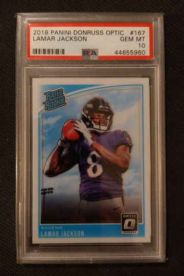 2018 Optic Lamar Jackson RC PSA 10
