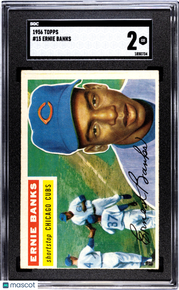 1956 Topps Ernie Banks #15 SGC 2