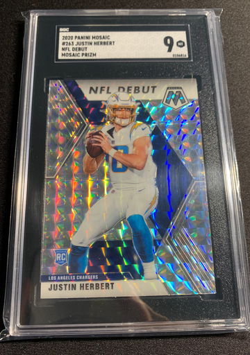 2020 mosaic Justin Herbert mosaic Prizm sgc 9