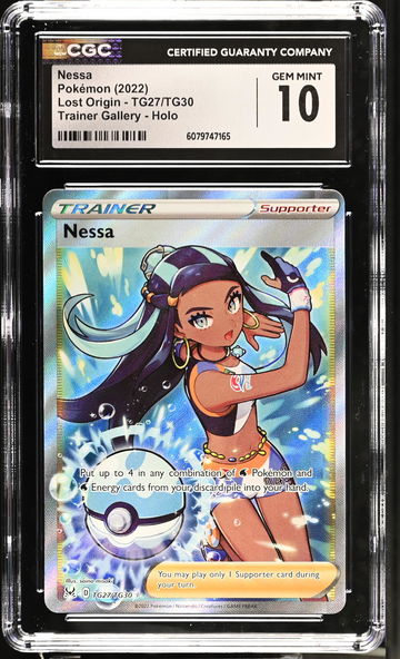 2022 Pokemon Lost Origin Trainer Gallery Holo Nessa #TG27/TG30 CGC 10