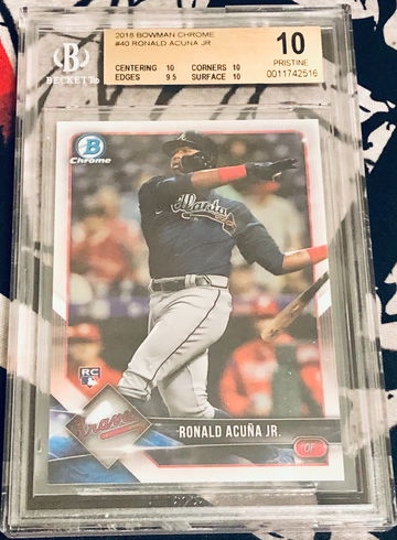 2018 Bowman Chrome Ronald Acuna Jr. Rookie BGS10 Pristine