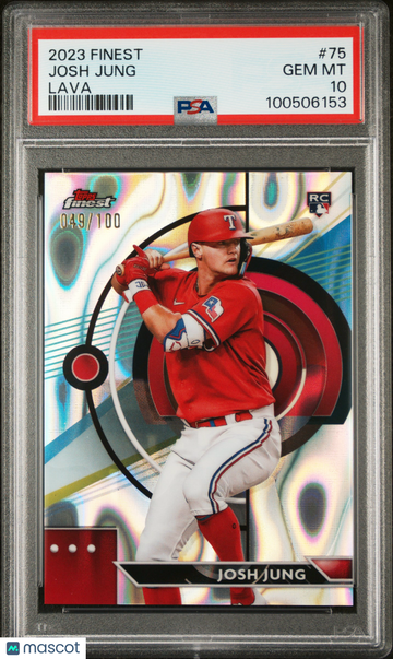 2023 Topps Finest Josh Jung #75 Lava /100 PSA 10