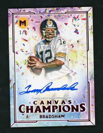 2024 Topps Motif Canvas Champions Terry Bradshaw #CCA-TBR Auto 1/2