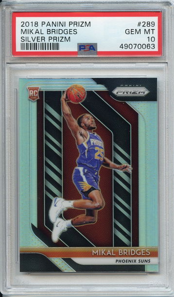 Mikal Bridges Prizm Silver Rookie PSA 10 NEP