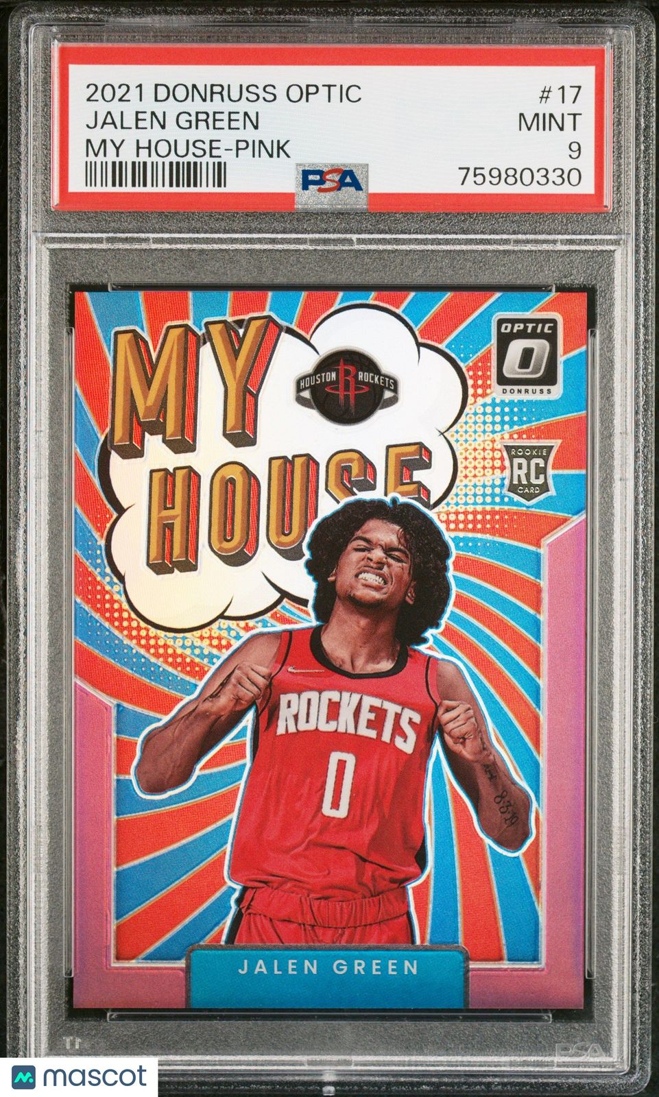 Jalen Green 2021 Panini Donruss Optic My House Pink 25/25 #17 PSA 9