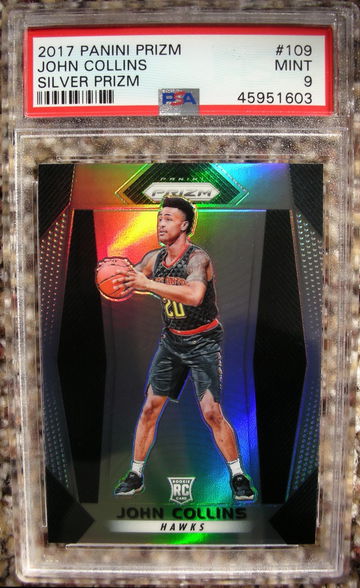 John Collins 2017 Prizm #109 Silver Prizm PSA 9