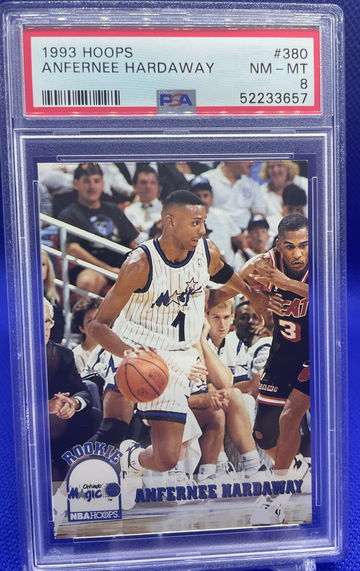 1993 HOOPS ANFERNEE HARDAWAY RC #380 PSA 8 NM-MT NEAR MINT-MINT PENNY MAGIC