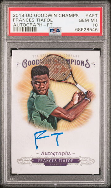 2018 Upper Deck Goodwin Champs Frances Tiafoe Auto PSA 10 (SHIPS TRACKED FROM CANADA)